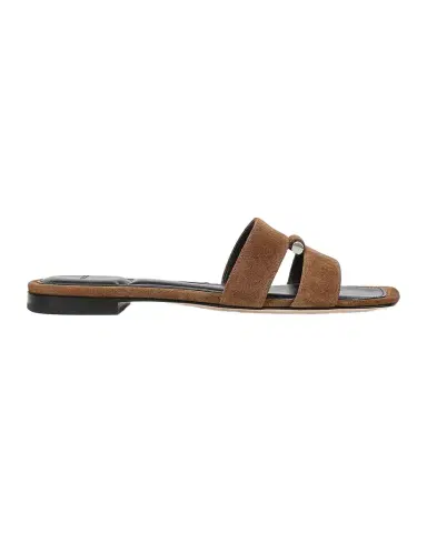 Vince Piper Suede Flat Slide Sandals | Thumbnail 1 Vince Piper Suede Flat Slide Sandals | Thumbnail 1