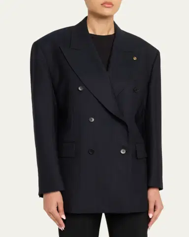 Versace Oversized Double-Breasted Blazer | Thumbnail 8 Versace Oversized Double-Breasted Blazer | Thumbnail 8