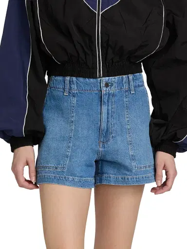 AG Jeans Women's Analeigh Linen-Blend Denim Shorts - Gold Mountain | Thumbnail 3 AG Jeans Women's Analeigh Linen-Blend Denim Shorts - Gold Mountain | Thumbnail 3
