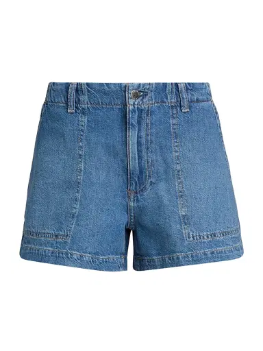 AG Jeans Women's Analeigh Linen-Blend Denim Shorts - Gold Mountain | Thumbnail 1 AG Jeans Women's Analeigh Linen-Blend Denim Shorts - Gold Mountain | Thumbnail 1