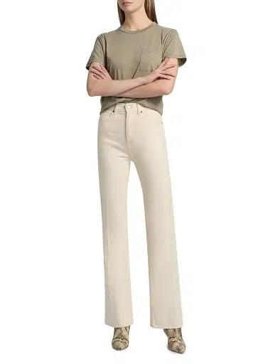 Jamie Haller Women's The Crease Bootcut Jeans - Ecru - Size Denim:32 | Thumbnail 2 Jamie Haller Women's The Crease Bootcut Jeans - Ecru - Size Denim:32 | Thumbnail 2
