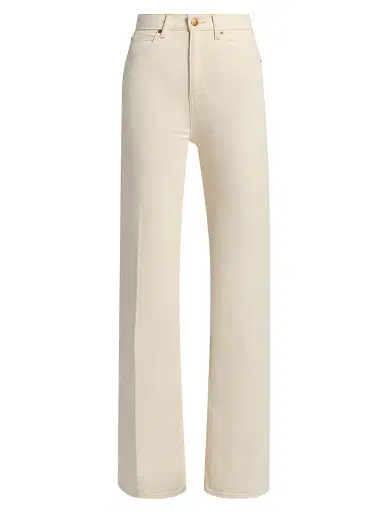 Jamie Haller Women's The Crease Bootcut Jeans - Ecru - Size Denim:32 | Thumbnail 1 Jamie Haller Women's The Crease Bootcut Jeans - Ecru - Size Denim:32 | Thumbnail 1