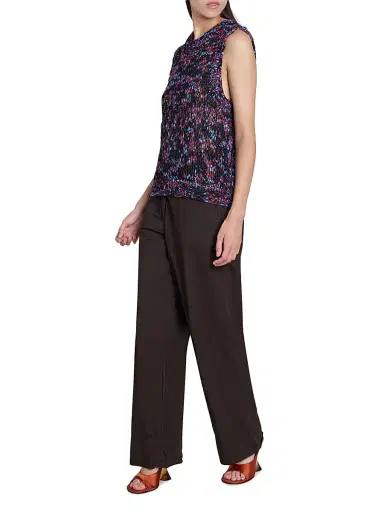 Dries Van Noten Women's Pakora Cotton Mid-Rise Wide-Leg Pants - Dark Brown | Thumbnail 2 Dries Van Noten Women's Pakora Cotton Mid-Rise Wide-Leg Pants - Dark Brown | Thumbnail 2