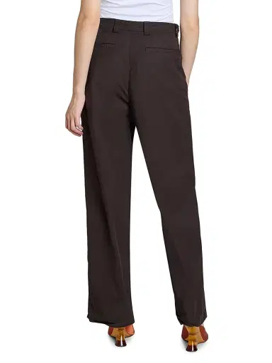Dries Van Noten Women's Pakora Cotton Mid-Rise Wide-Leg Pants - Dark Brown | Thumbnail 5 Dries Van Noten Women's Pakora Cotton Mid-Rise Wide-Leg Pants - Dark Brown | Thumbnail 5