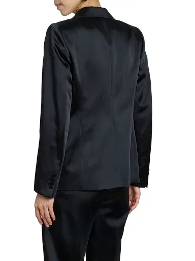 Dries Van Noten Women's Beaura Satin Double-Breasted Jacket - Black | Thumbnail 5 Dries Van Noten Women's Beaura Satin Double-Breasted Jacket - Black | Thumbnail 5