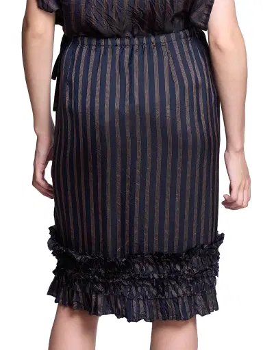 Dries Van Noten Women's Scotts Ruffle-Trim Striped Knee-Length Skirt | Thumbnail 5 Dries Van Noten Women's Scotts Ruffle-Trim Striped Knee-Length Skirt | Thumbnail 5