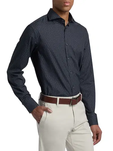 Canali Men's Tonal Frecchia Sport Shirt | Thumbnail 4 Canali Men's Tonal Frecchia Sport Shirt | Thumbnail 4