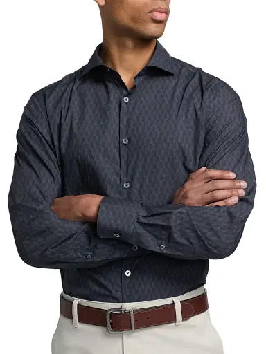 Canali Men's Tonal Frecchia Sport Shirt | Thumbnail 6 Canali Men's Tonal Frecchia Sport Shirt | Thumbnail 6