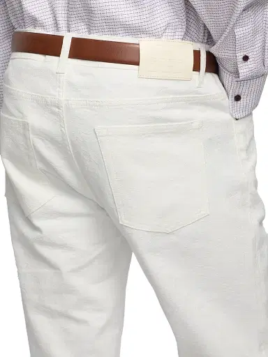 Etro Men's Fuji Jacquard Denim Trousers - Bianco Ottico | Thumbnail 6 Etro Men's Fuji Jacquard Denim Trousers - Bianco Ottico | Thumbnail 6