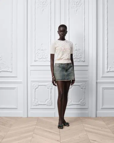 Dior Short-Sleeved Embroidered Sweater | Thumbnail 3 Dior Short-Sleeved Embroidered Sweater | Thumbnail 3