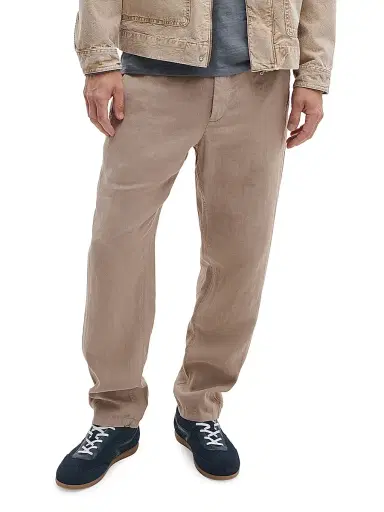rag & bone Men's Evan Linen Straight-Leg Trousers - Winter Grey | Thumbnail 2 rag & bone Men's Evan Linen Straight-Leg Trousers - Winter Grey | Thumbnail 2