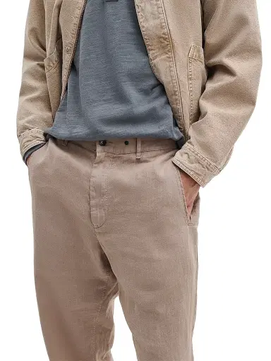 rag & bone Men's Evan Linen Straight-Leg Trousers - Winter Grey | Thumbnail 5 rag & bone Men's Evan Linen Straight-Leg Trousers - Winter Grey | Thumbnail 5