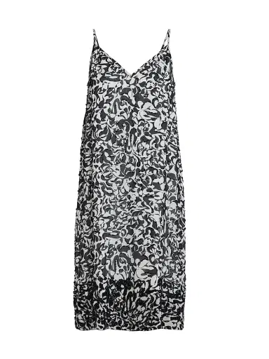 Dries Van Noten Women's Denya Embellished Abstract-Print Knee-Length Dress - Black | Thumbnail 1 Dries Van Noten Women's Denya Embellished Abstract-Print Knee-Length Dress - Black | Thumbnail 1