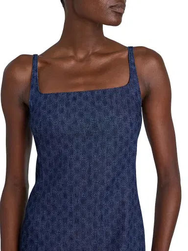 Dries Van Noten Women's Debano Geometric Denim Midi-Dress - Dessin B | Thumbnail 6 Dries Van Noten Women's Debano Geometric Denim Midi-Dress - Dessin B | Thumbnail 6