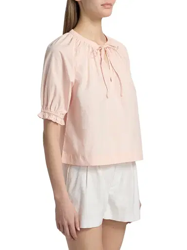 Ciao Lucia Women's Esti Tieneck Cotton Poplin Top - Powder - Size XL | Thumbnail 4 Ciao Lucia Women's Esti Tieneck Cotton Poplin Top - Powder - Size XL | Thumbnail 4