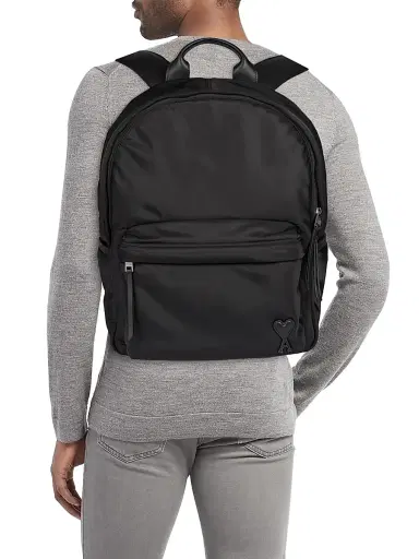 AMI PARIS Men's Marcel Nylon Backpack | Thumbnail 2 AMI PARIS Men's Marcel Nylon Backpack | Thumbnail 2