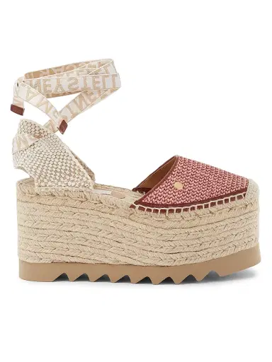 Stella McCartney Women's Gaia 80MM Platform Espadrilles - Cameo Cherry - Size 11 | Thumbnail 1 Stella McCartney Women's Gaia 80MM Platform Espadrilles - Cameo Cherry - Size 11 | Thumbnail 1
