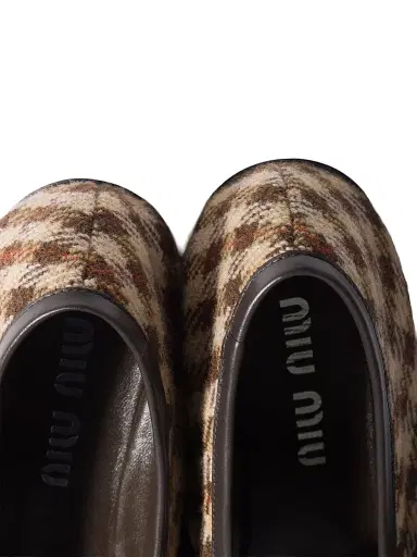 Miu Miu Women's Wool Ballerinas - Brown - Size 10.5 | Thumbnail 3 Miu Miu Women's Wool Ballerinas - Brown - Size 10.5 | Thumbnail 3
