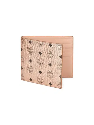 MCM Men's Monogram Bi-Fold Wallet - Champagne | Thumbnail 1 MCM Men's Monogram Bi-Fold Wallet - Champagne | Thumbnail 1