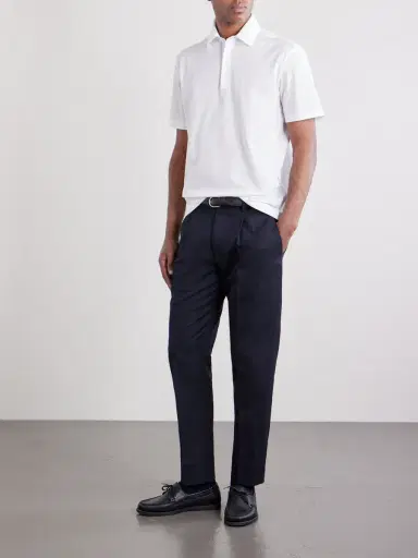 Zegna Knitted Cotton-Piqué Polo Shirt - Men | Thumbnail 2 Zegna Knitted Cotton-Piqué Polo Shirt - Men | Thumbnail 2