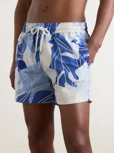 Frescobol Carioca Rio Straight-Leg Mid-Length Printed Recycled Swim Shorts - Men | Thumbnail 2 Frescobol Carioca Rio Straight-Leg Mid-Length Printed Recycled Swim Shorts - Men | Thumbnail 2