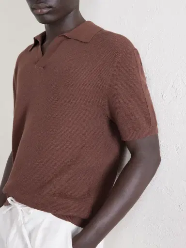 Frescobol Carioca Rino Knitted Cotton Polo Shirt - Men | Thumbnail 5 Frescobol Carioca Rino Knitted Cotton Polo Shirt - Men | Thumbnail 5