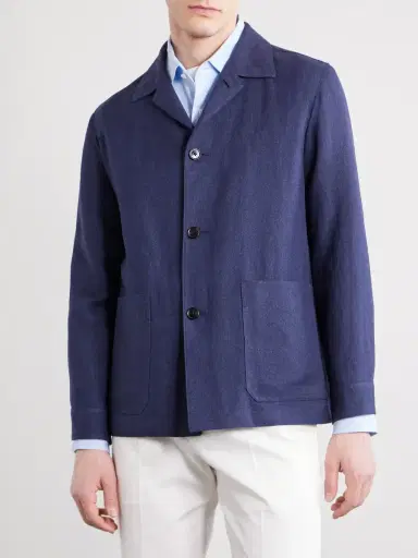 Zegna Wool and Linen-Blend Chore Jacket - Men | Thumbnail 3 Zegna Wool and Linen-Blend Chore Jacket - Men | Thumbnail 3