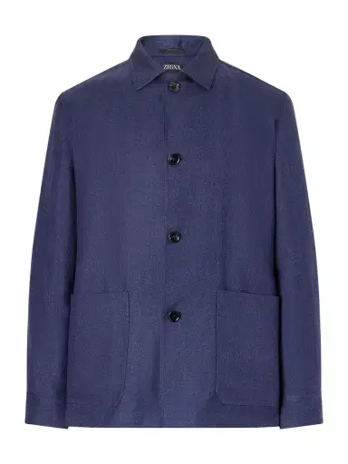 Zegna Wool and Linen-Blend Chore Jacket - Men | Thumbnail 1 Zegna Wool and Linen-Blend Chore Jacket - Men | Thumbnail 1