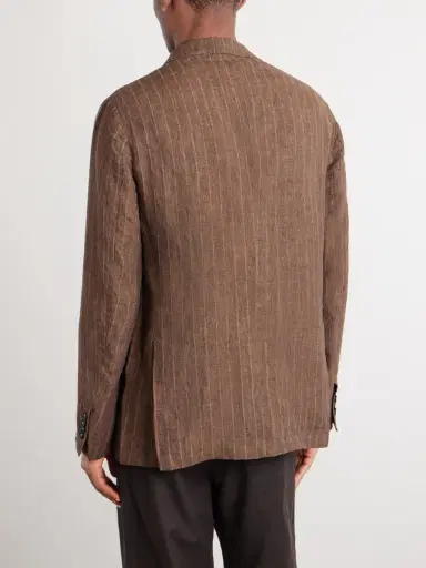 Massimo Alba Pinstriped Linen Blazer - Men | Thumbnail 4 Massimo Alba Pinstriped Linen Blazer - Men | Thumbnail 4