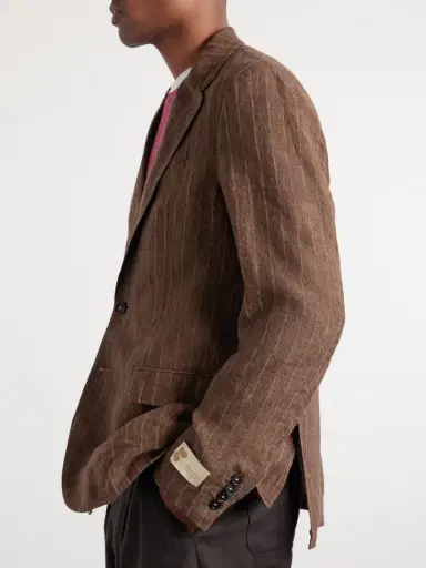 Massimo Alba Pinstriped Linen Blazer - Men | Thumbnail 5 Massimo Alba Pinstriped Linen Blazer - Men | Thumbnail 5