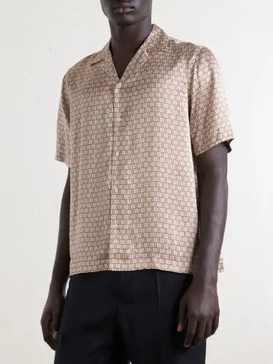 Frescobol Carioca Roberto Camp-Collar Printed Silk-Voile Shirt - Men | Thumbnail 3 Frescobol Carioca Roberto Camp-Collar Printed Silk-Voile Shirt - Men | Thumbnail 3