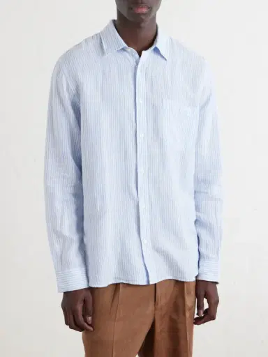 Frescobol Carioca Striped Linen Shirt - Men | Thumbnail 3 Frescobol Carioca Striped Linen Shirt - Men | Thumbnail 3