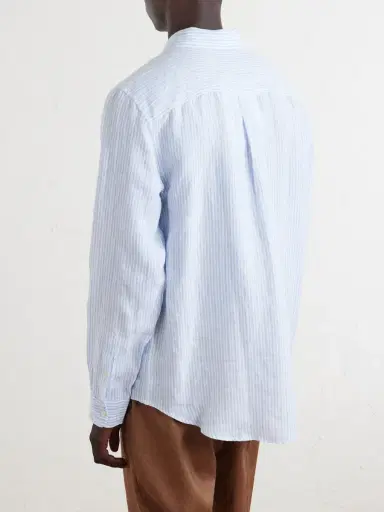 Frescobol Carioca Striped Linen Shirt - Men | Thumbnail 4 Frescobol Carioca Striped Linen Shirt - Men | Thumbnail 4