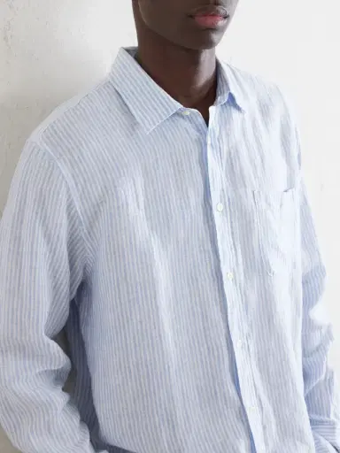 Frescobol Carioca Striped Linen Shirt - Men | Thumbnail 5 Frescobol Carioca Striped Linen Shirt - Men | Thumbnail 5