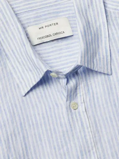 Frescobol Carioca Striped Linen Shirt - Men | Thumbnail 6 Frescobol Carioca Striped Linen Shirt - Men | Thumbnail 6