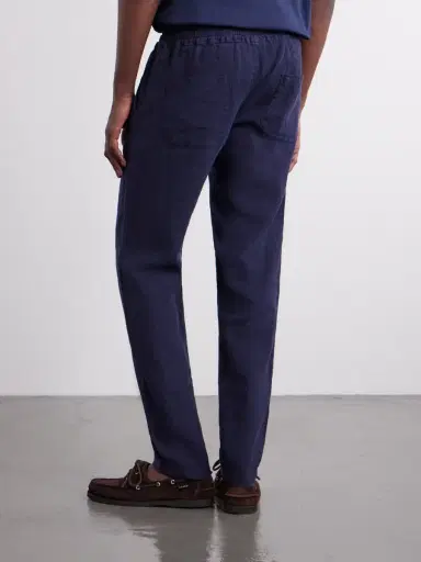 Thom Sweeney Straight-Leg Linen Drawstring Trousers - Men | Thumbnail 4 Thom Sweeney Straight-Leg Linen Drawstring Trousers - Men | Thumbnail 4