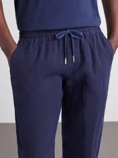 Thom Sweeney Straight-Leg Linen Drawstring Trousers - Men | Thumbnail 5 Thom Sweeney Straight-Leg Linen Drawstring Trousers - Men | Thumbnail 5