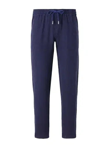 Thom Sweeney Straight-Leg Linen Drawstring Trousers - Men | Thumbnail 1 Thom Sweeney Straight-Leg Linen Drawstring Trousers - Men | Thumbnail 1