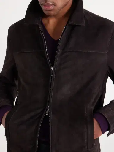 Thom Sweeney Suede Bomber Jacket - Men | Thumbnail 5 Thom Sweeney Suede Bomber Jacket - Men | Thumbnail 5