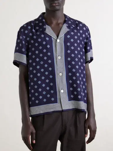 BODE Camp-Collar Printed Silk-Voile Shirt - Men | Thumbnail 3 BODE Camp-Collar Printed Silk-Voile Shirt - Men | Thumbnail 3