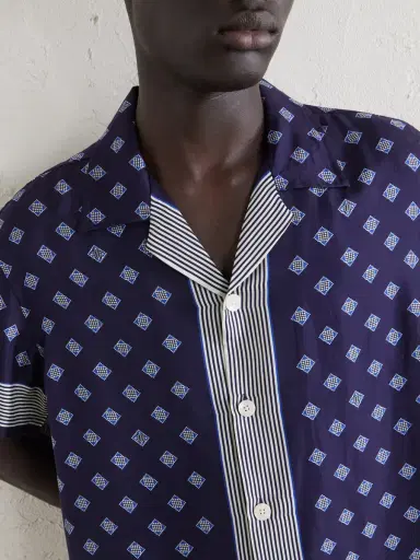 BODE Camp-Collar Printed Silk-Voile Shirt - Men | Thumbnail 5 BODE Camp-Collar Printed Silk-Voile Shirt - Men | Thumbnail 5