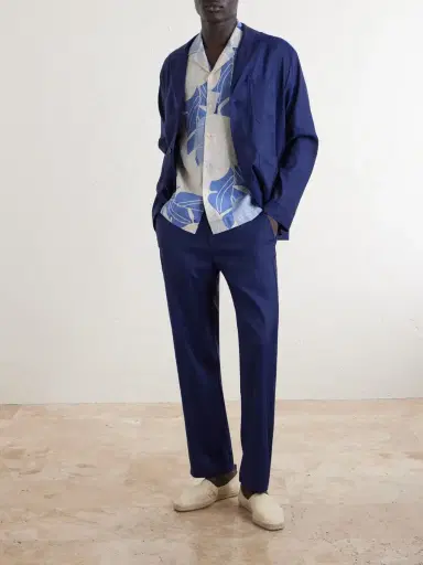 Frescobol Carioca Roberto Camp-Collar Printed Linen Shirt - Men | Thumbnail 2 Frescobol Carioca Roberto Camp-Collar Printed Linen Shirt - Men | Thumbnail 2