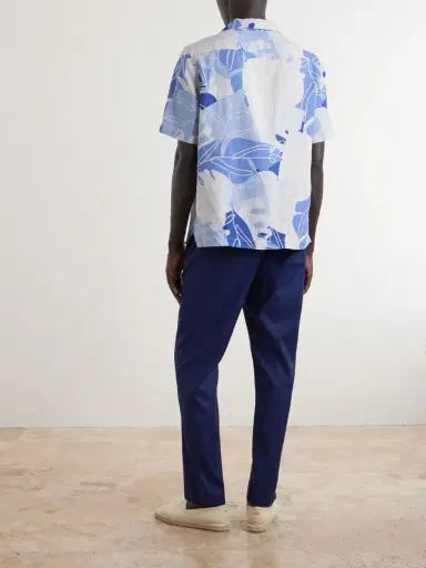 Frescobol Carioca Roberto Camp-Collar Printed Linen Shirt - Men | Thumbnail 4 Frescobol Carioca Roberto Camp-Collar Printed Linen Shirt - Men | Thumbnail 4