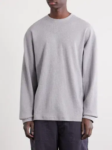OrSlow Waffle-Knit Cotton-Blend T-shirt - Men | Thumbnail 3 OrSlow Waffle-Knit Cotton-Blend T-shirt - Men | Thumbnail 3