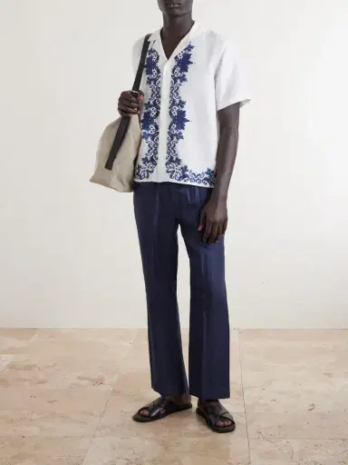 Orlebar Brown Maitan Mirabello Camp-Collar Printed Linen Shirt - Men | Thumbnail 2 Orlebar Brown Maitan Mirabello Camp-Collar Printed Linen Shirt - Men | Thumbnail 2