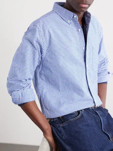 Beams Plus Button-Down Collar Checked Cotton Shirt - Men | Thumbnail 5 Beams Plus Button-Down Collar Checked Cotton Shirt - Men | Thumbnail 5
