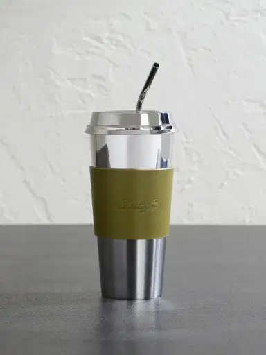 Christofle Leather-Trimmed Stainless Steel Coffee Cup - Men | Thumbnail 1 Christofle Leather-Trimmed Stainless Steel Coffee Cup - Men | Thumbnail 1