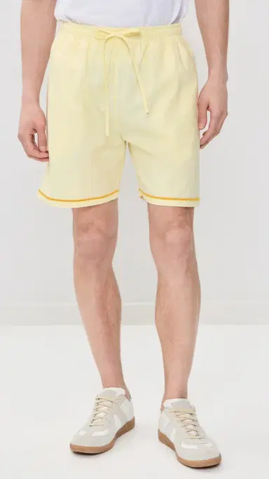 Fanm Mon Talha Embroidered inen Shorts 6 ight Yellow | Thumbnail 2 Fanm Mon Talha Embroidered inen Shorts 6 ight Yellow | Thumbnail 2