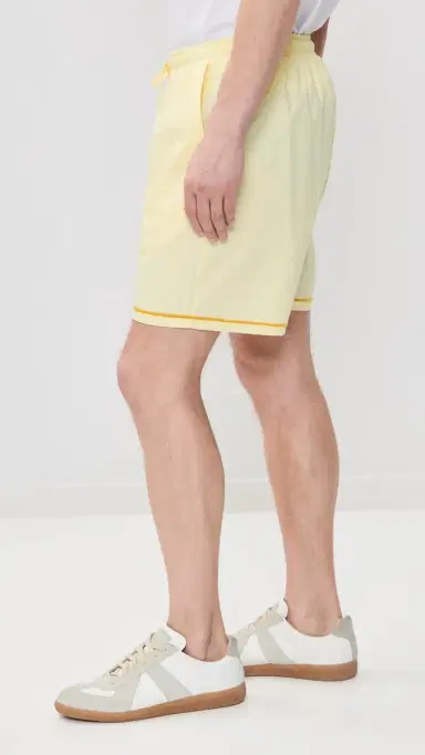 Fanm Mon Talha Embroidered inen Shorts 6 ight Yellow | Thumbnail 4 Fanm Mon Talha Embroidered inen Shorts 6 ight Yellow | Thumbnail 4