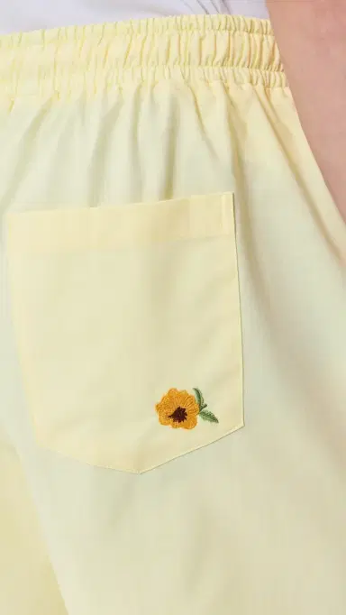 Fanm Mon Talha Embroidered inen Shorts 6 ight Yellow | Thumbnail 6 Fanm Mon Talha Embroidered inen Shorts 6 ight Yellow | Thumbnail 6
